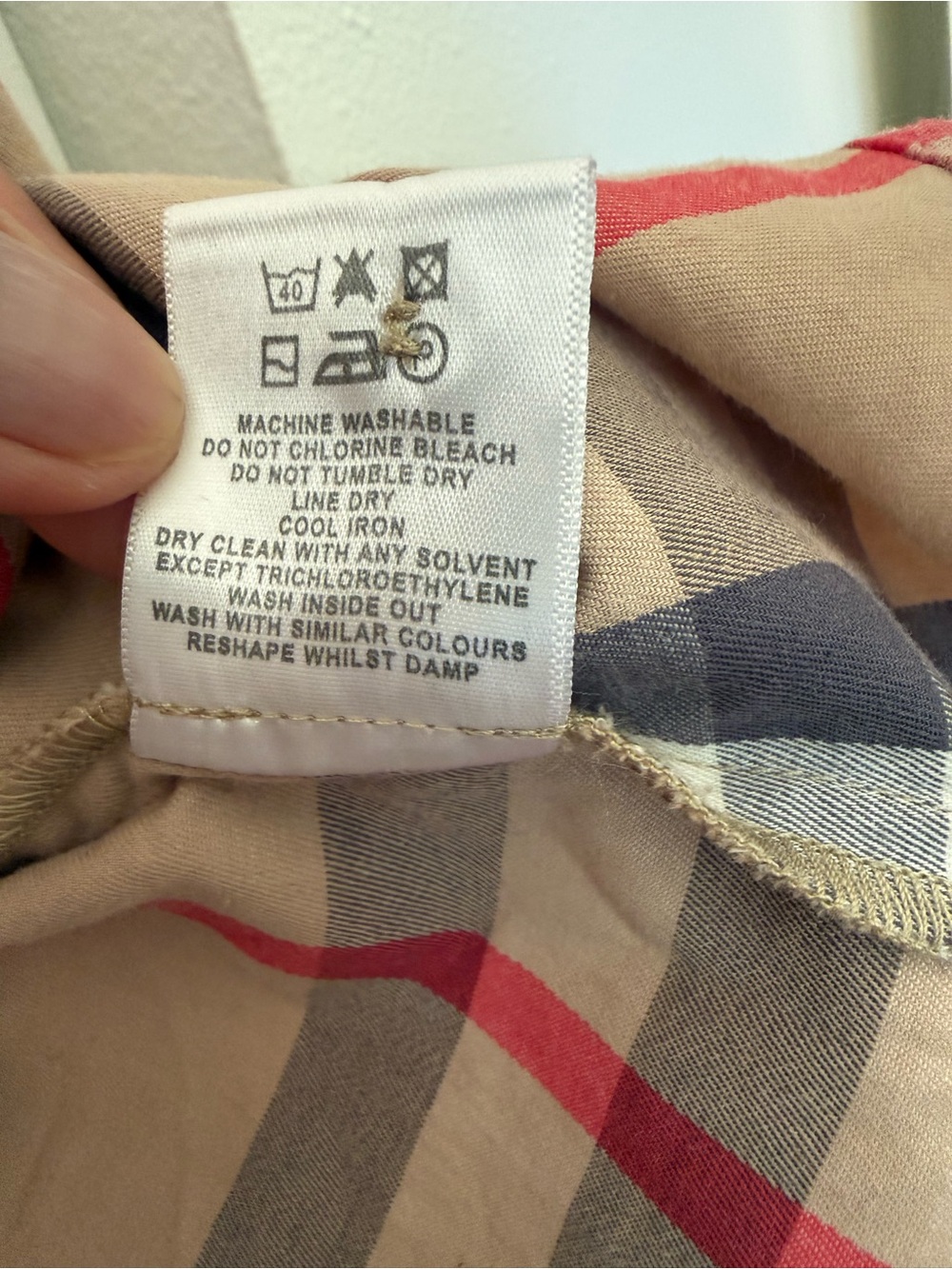 Burberry Tan, Black and Red Nova Check Shirt - Picture 4 of 4
